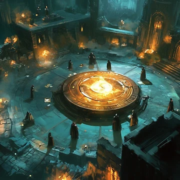 Artwork thumbnail, Wizard Ritual Circle Fantasy Art by GenXSchematic