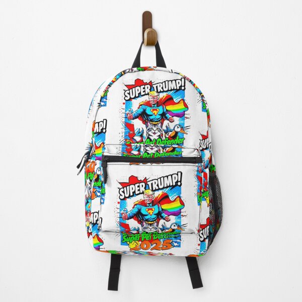 Item preview, Super Trump 2025 Super Pet Defender! Protect Our Cats and Ducks - Vintage Pop Art Print designed and sold by Earth Nature Creations.