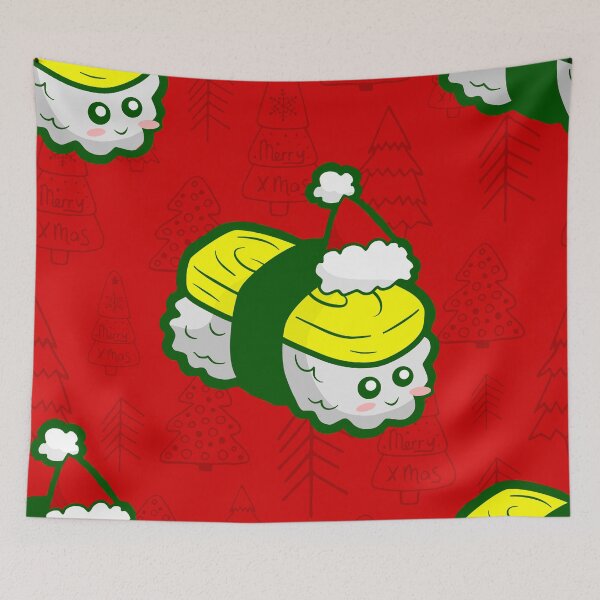 Item preview, cute christmas tamago sushi santa designed and sold by Gossip Rag.