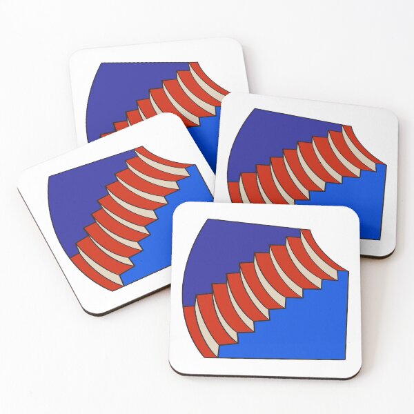 Item preview, Red stair optical illusion designed and sold by DaveDanchuk.