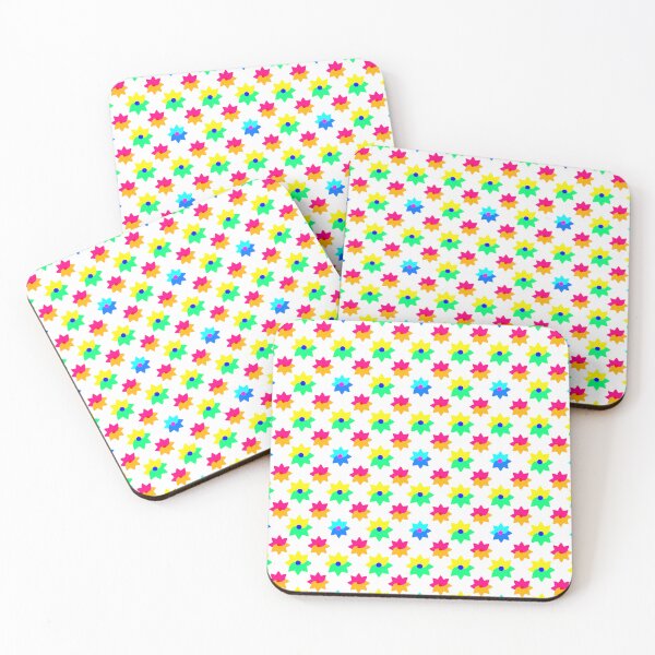 Item preview, A colorful pattern of flowers is displayed on a white background designed and sold by PWDigitalArt.