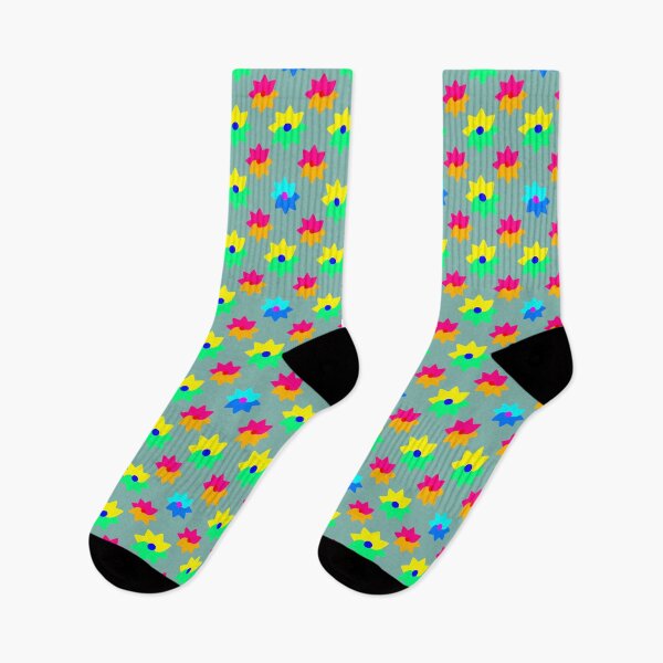 Item preview, A colorful pattern of flowers is displayed on a white background designed and sold by PWDigitalArt.