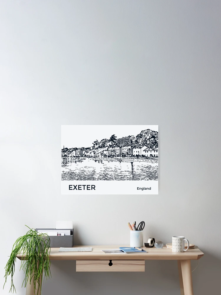 Thumbnail 2 of 3, Poster, Exeter England designed and sold by Lakeric.