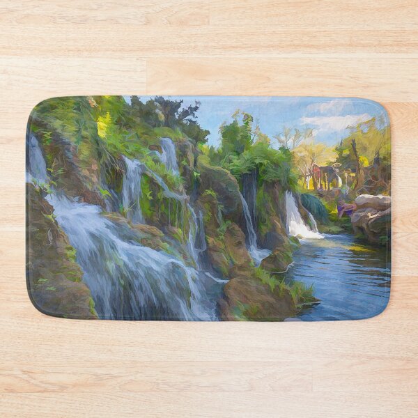 Item preview, Tranquil Waterfall Scene, Painterly Effect designed and sold by jrtwynam.