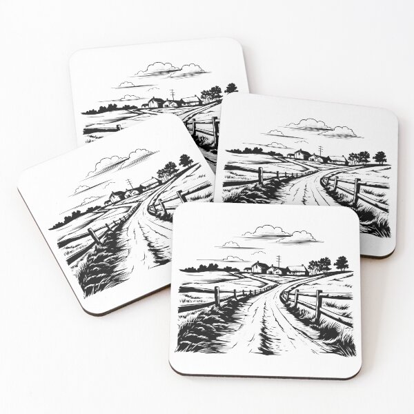 Item preview, Country Dirt Off Road Gravel Trail Scenic Route Farm Ranch Path  designed and sold by inkoutninja.