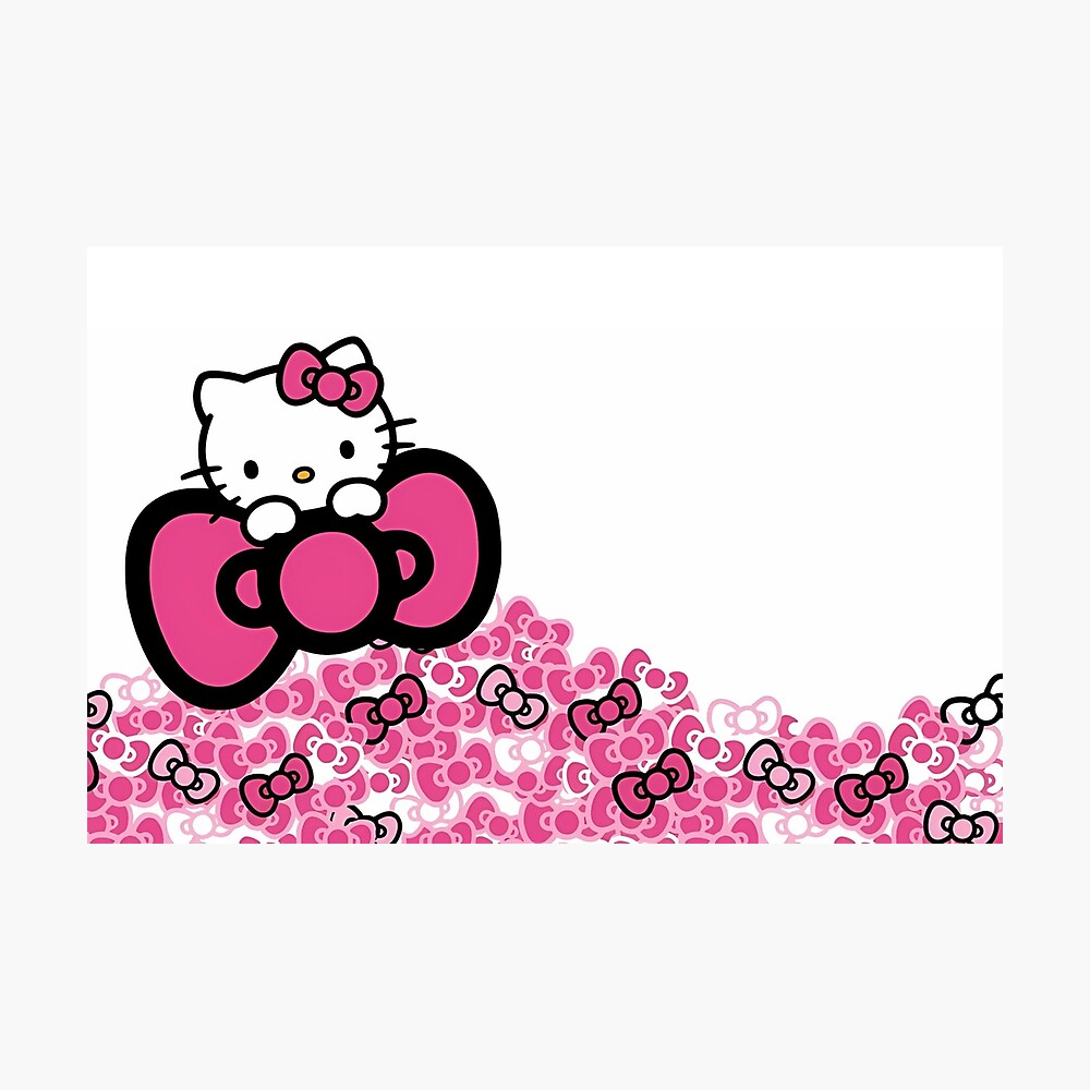 Pink Hello Kitty Bow Stack Poster