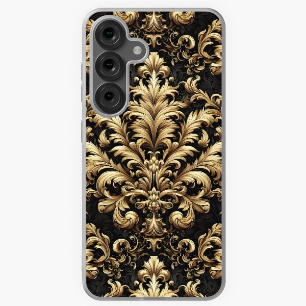 Item preview, Opulent Gold & Black Damask Pattern designed and sold by visionariesPE.