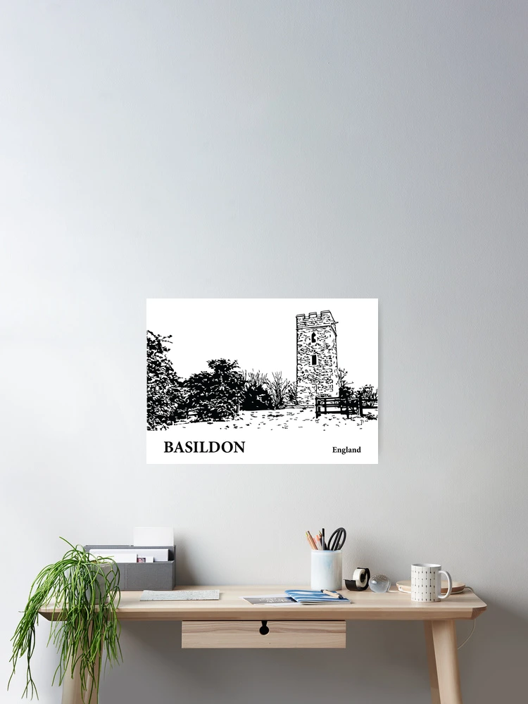 Thumbnail 2 of 3, Poster, Basildon England designed and sold by Lakeric.