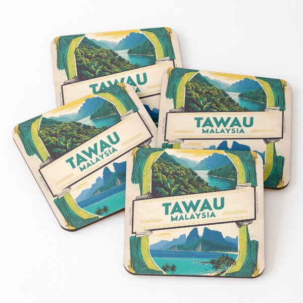 Item preview, Tawau Malaysia Vintage Travel Tourism designed and sold by TravelersGems.