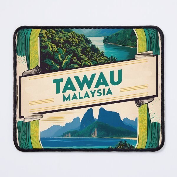 Item preview, Tawau Malaysia Vintage Travel Tourism designed and sold by TravelersGems.