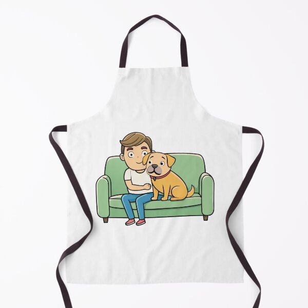 Item preview, Affectionate Puggle Snuggling on Couch designed and sold by iwcus.