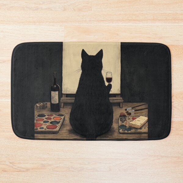 Item preview, Now What Should I Paint? - Wine Feline designed and sold by NikoDeeko.