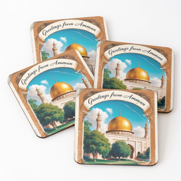 Item preview, Greetings from Amman Jordan Vintage Travel Retro Postcard Design designed and sold by TravelPostcardGems.