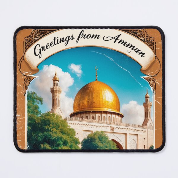 Item preview, Greetings from Amman Jordan Vintage Travel Retro Postcard Design designed and sold by TravelPostcardGems.