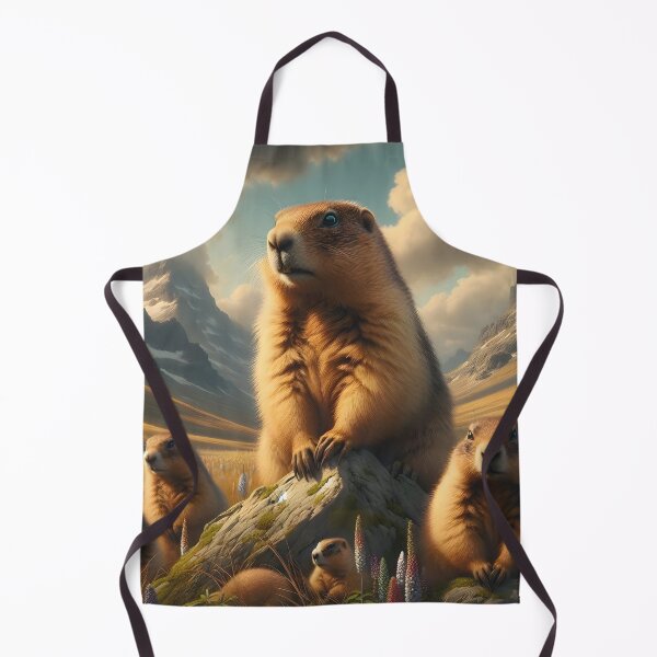 Item preview, Majestic Marmots in Alpine Meadow designed and sold by CitrineLinker.