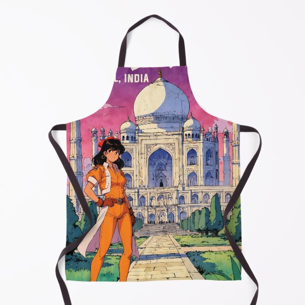Item preview, Retro Anime Girl Taj Mahal India 80s Vintage Travel designed and sold by Retro-Anime9.