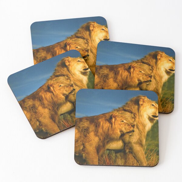 Item preview, Majestic lions stand side by side designed and sold by InezPhotography.