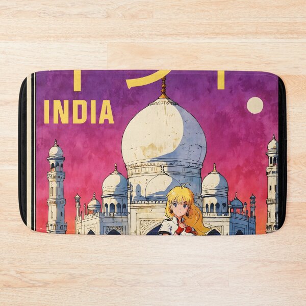 Item preview, Retro Anime Girl Taj Mahal India 80s Vintage Travel designed and sold by Retro-Anime9.