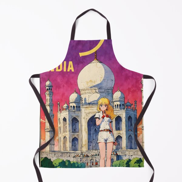Item preview, Retro Anime Girl Taj Mahal India 80s Vintage Travel designed and sold by Retro-Anime9.