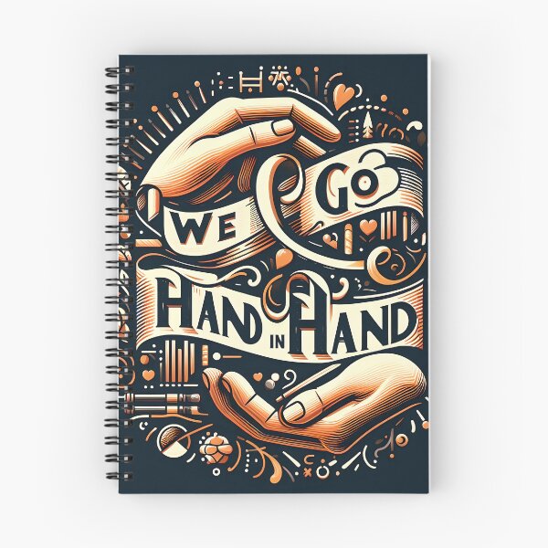 Artikelvorschau, Hand in Hand gehen, Typografie entworfen und verkauft von maxmaj.