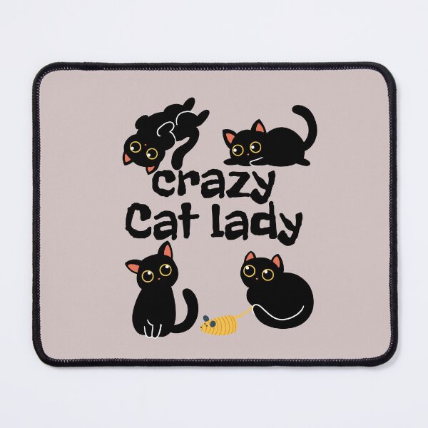 Item preview, Crazy cat lady with black cats for cat moms designed and sold by coloursforkids.