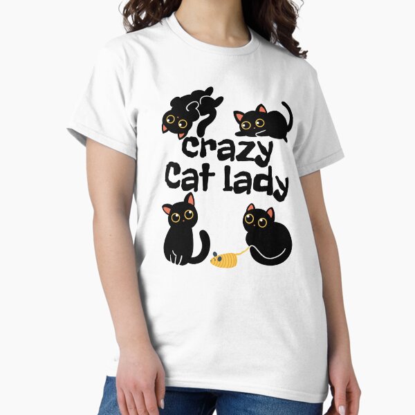 Item preview, Crazy cat lady with black cats for cat moms designed and sold by coloursforkids.