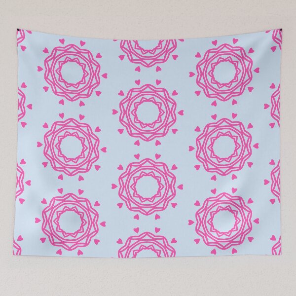 Item preview, Circle Of Hearts 2 - Pink of Pale Blue designed and sold by KeksWorkroom.