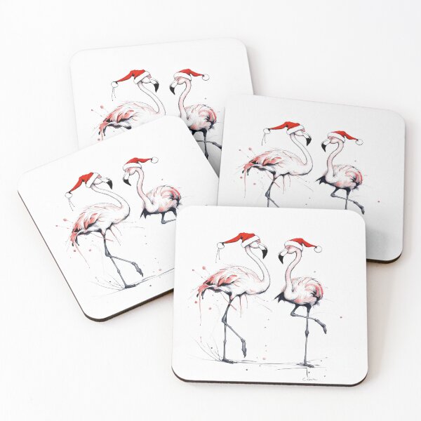 Item preview, Christmas Flamingoes designed and sold by SpunkySpaniel.