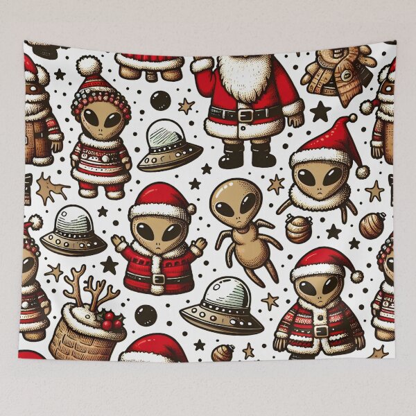 Item preview, Alien Christmas Wallpaper designed and sold by Travelcases.