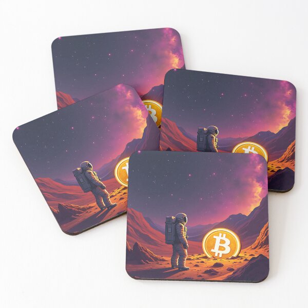 Item preview, Bitcoin Moonshot Vintage Space Travel Poster designed and sold by RadDeck.