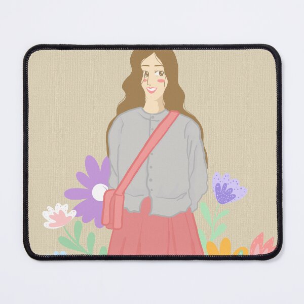 Item preview, Elegant girl in a flower-adorned dress celebrating love and beauty illustrated on a cream paper background designed and sold by Ammi77.