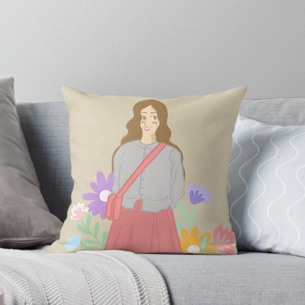 Item preview, Elegant girl in a flower-adorned dress celebrating love and beauty illustrated on a cream paper background designed and sold by Ammi77.