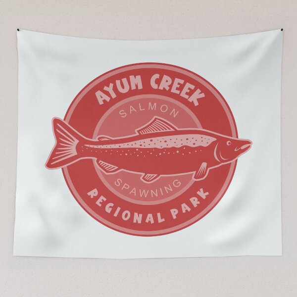 Item preview, Ayum Creek Regional Park Salmon Spawning designed and sold by bivenart.