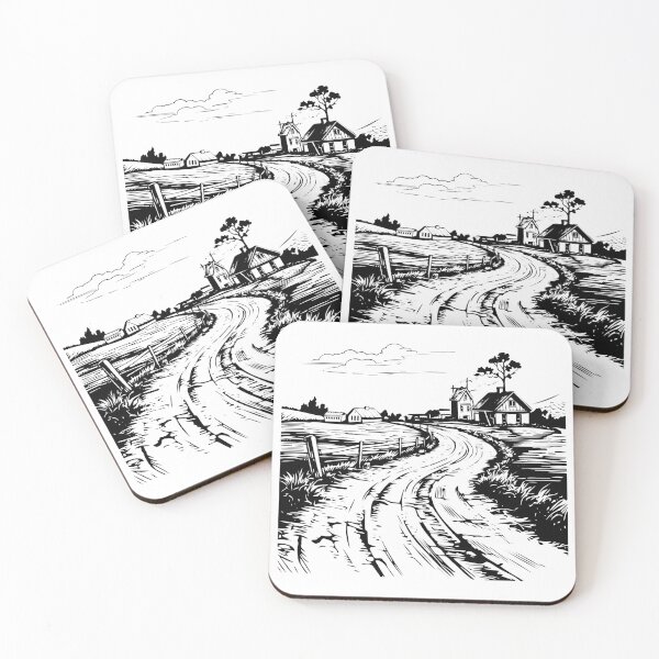 Item preview, Country Dirt Off Road Gravel Trail Scenic Route Farm Ranch Path  designed and sold by inkoutninja.