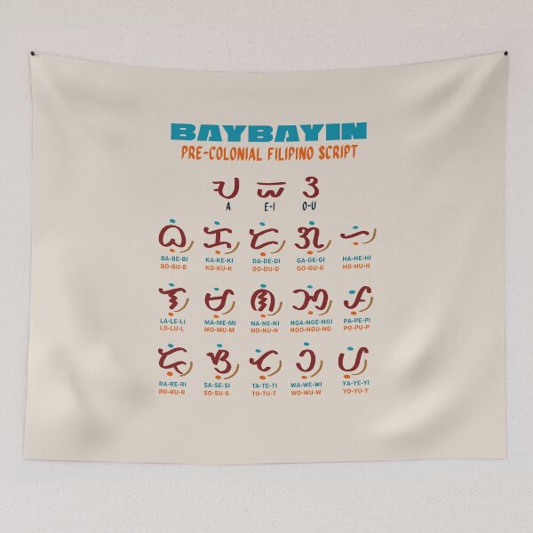 Item preview, BAYBAYIN FILIPINO PRE COLONIAL ALPHABET POSTER HOLO STICKER designed and sold by aydapadi.