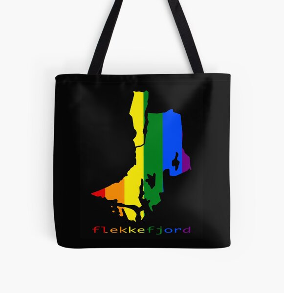 Rainbow mAps - Flekkefjord All Over Print Tote Bag