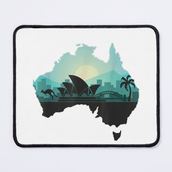 Item preview, moreton island australia flag Travel Australia Map designed and sold by AddlPoolart.
