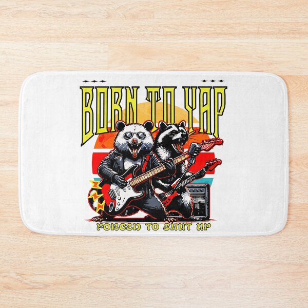 Item preview, Born to yap, forced to shut up raccoon word art designed and sold by wesdesignshop.
