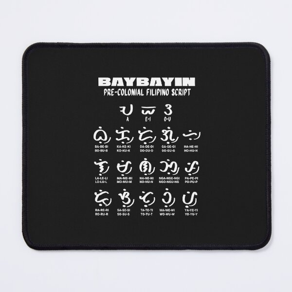 Item preview, BAYBAYIN FILIPINO PRE COLONIAL ALPHABET POSTER BLACK STICKER designed and sold by aydapadi.