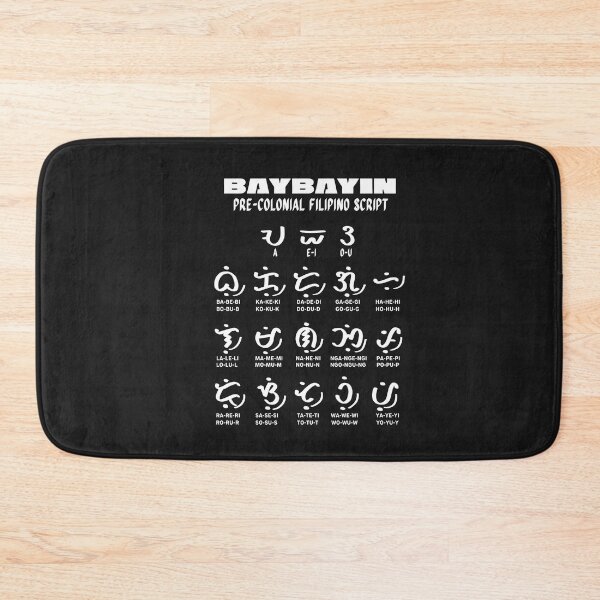 Item preview, BAYBAYIN FILIPINO PRE COLONIAL ALPHABET POSTER BLACK STICKER designed and sold by aydapadi.