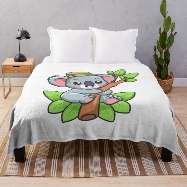 Item preview, Lindo koala con sombrero en la rama de un árbol: diseño de camiseta y calcomanía perfecto para amantes de los animales designed and sold by CreativeTomb.
