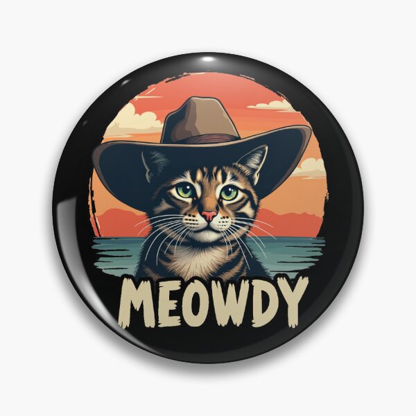 Item preview, Meowdy Cowboy Cat Funny Howdy Meowdy Cowboy Cat Gear designed and sold by DynamicDesign.
