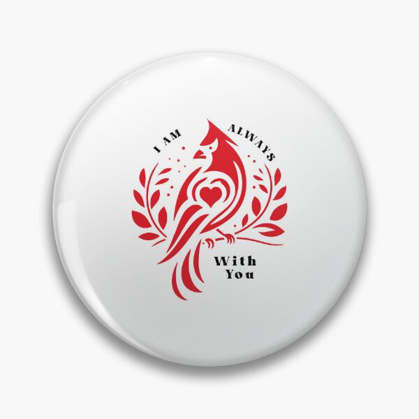 Item preview, Cardinal bird tribute design, "I am always with you" bird art designed and sold by Dominika Farkašová.