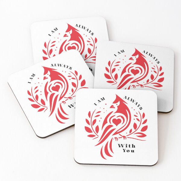 Item preview, Cardinal bird tribute design, "I am always with you" bird art designed and sold by Dominika Farkašová.