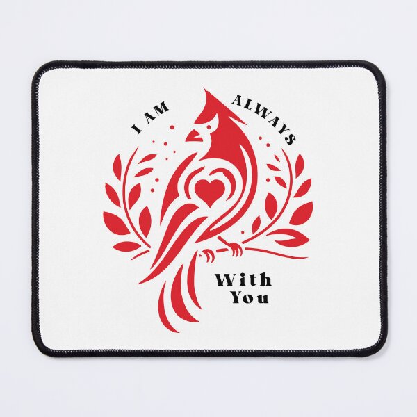 Item preview, Cardinal bird tribute design, "I am always with you" bird art designed and sold by Dominika Farkašová.