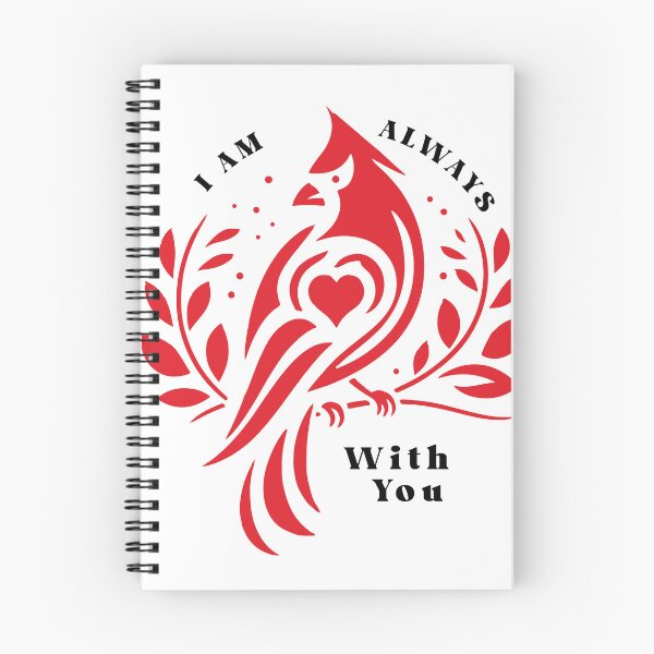 Item preview, Cardinal bird tribute design, "I am always with you" bird art designed and sold by Dominika Farkašová.
