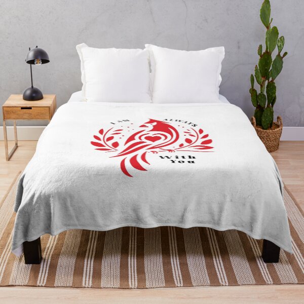 Item preview, Cardinal bird tribute design, "I am always with you" bird art designed and sold by Dominika Farkašová.
