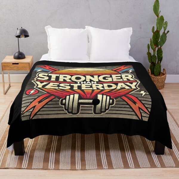 Item preview,  "Stronger Than Yesterday - Motivational Gym Quote designed and sold by Sahil Randhawa.