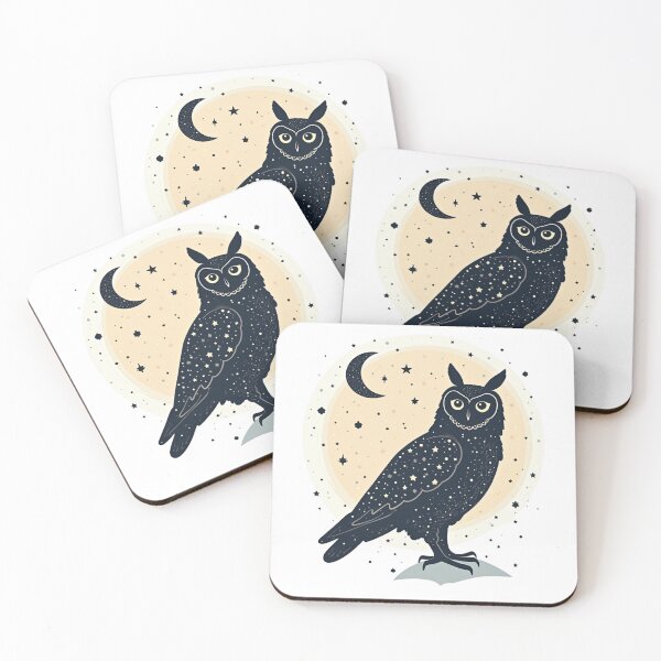 Item preview, Owl Moon Starry Night, Unique Owl Graphic, Celestial Night Sky, Mystical Owl Design, Gift for Owl Lovers designed and sold by PripriDesign.