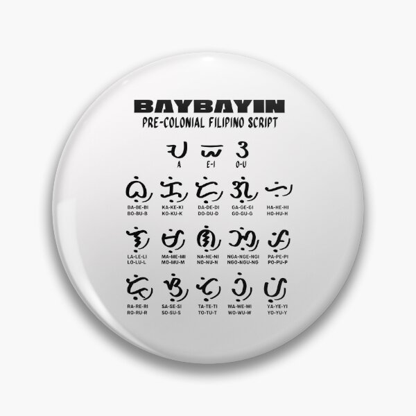 Item preview, BAYBAYIN FILIPINO PRE COLONIAL ALPHABET WHITE SHIRT designed and sold by aydapadi.
